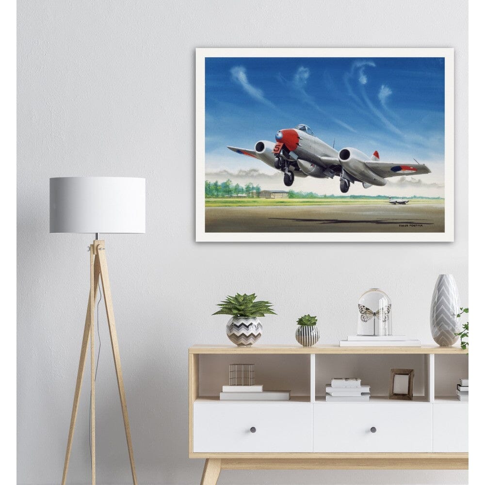 Thijs Postma - Poster - Gloster Meteor F.Mk.4 Taking Off Poster Only TP Aviation Art 