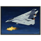 Thijs Postma - Poster - Grumman F-14 Tomcat Shooting Down A MiG-23 - Metal Frame Poster - Metal Frame TP Aviation Art 50x70 cm / 20x28″ Black 