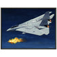 Thijs Postma - Poster - Grumman F-14 Tomcat Shooting Down A MiG-23 - Metal Frame Poster - Metal Frame TP Aviation Art 60x80 cm / 24x32″ Black 