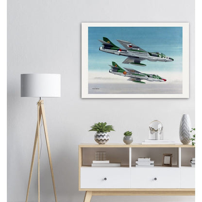 Thijs Postma - Poster - Hawker Hunter F-6 Dutch And Belgian Brothers Poster Only TP Aviation Art 