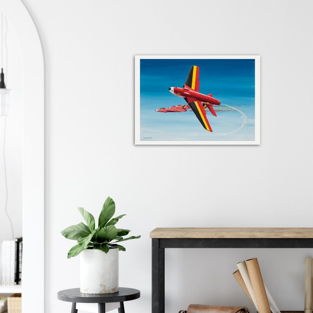 Thijs Postma - Poster - Hawker Hunter F-6 Red Devils Poster Only TP Aviation Art 