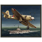 Thijs Postma - Poster - Hawker Sea Fury Preparing To Land Karel Doorman Aircraft Carrier - Metal Frame Poster - Metal Frame TP Aviation Art 40x50 cm / 16x20″ Black 