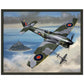 Thijs Postma - Poster - Hawker Tempest JF-E Downing A German Fighter - Metal Frame Poster - Metal Frame TP Aviation Art 40x50 cm / 16x20″ Black 