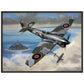 Thijs Postma - Poster - Hawker Tempest JF-E Downing A German Fighter - Metal Frame Poster - Metal Frame TP Aviation Art 60x80 cm / 24x32″ Black 