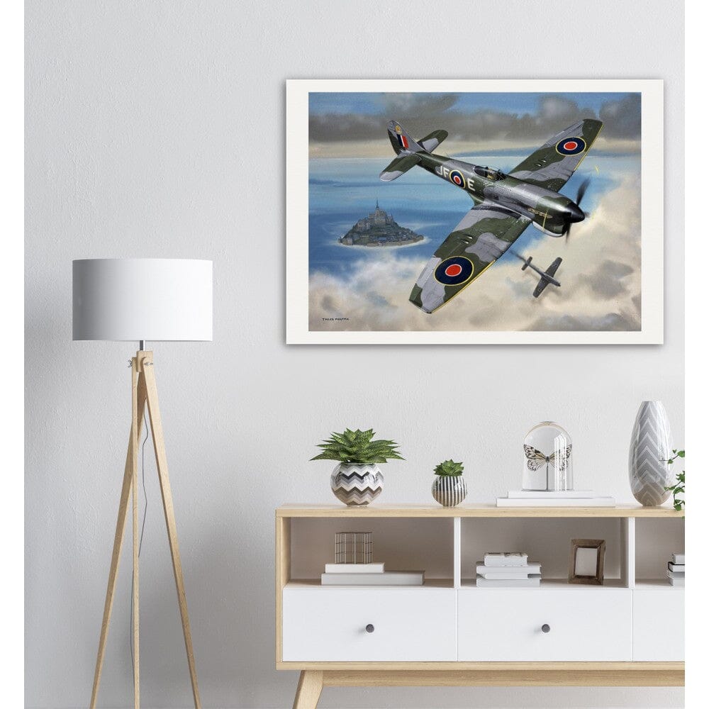 Thijs Postma - Poster - Hawker Tempest JF-E Downing A German Fighter Poster Only TP Aviation Art 