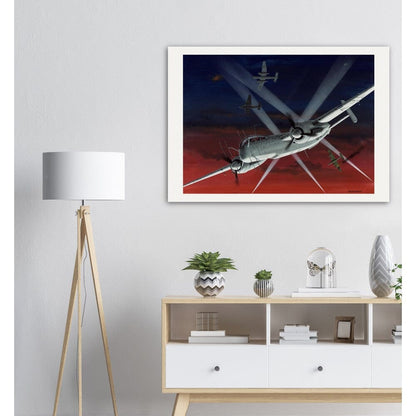 Thijs Postma - Poster - Heinkel He 219 Uhu Werner Streib Defending Dusseldorf Poster Only TP Aviation Art 
