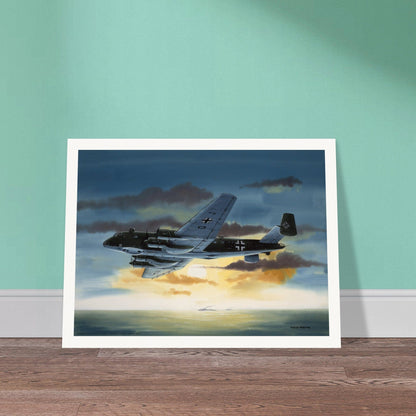 Thijs Postma - Poster - Junkers Ju 290 Over Atlantic 1943 Poster Only TP Aviation Art 