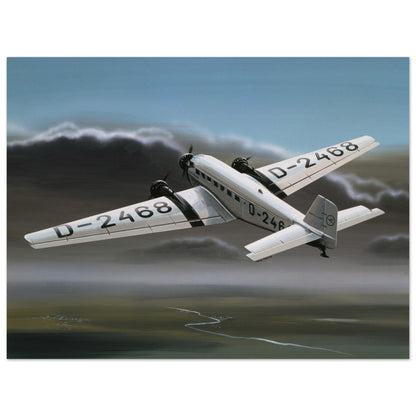 Thijs Postma - Poster - Junkers Ju 52/3m Lufthansa Poster Only TP Aviation Art 45x60 cm / 18x24″ 