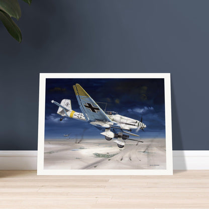 Thijs Postma - Poster - Junkers Ju 87G Stuka Hans-Ulrich Rudel Poster Only TP Aviation Art 