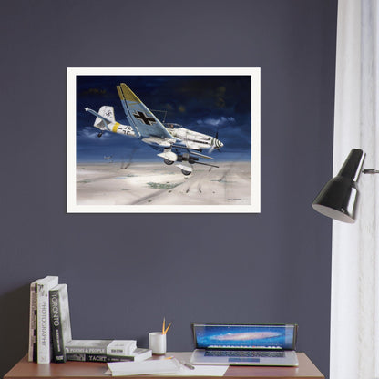 Thijs Postma - Poster - Junkers Ju 87G Stuka Hans-Ulrich Rudel Poster Only TP Aviation Art 