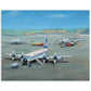 Thijs Postma - Poster - Lockheed Electra II At Schiphol With Viscount And Super Constellation Poster Only TP Aviation Art 40x50 cm / 16x20″ 