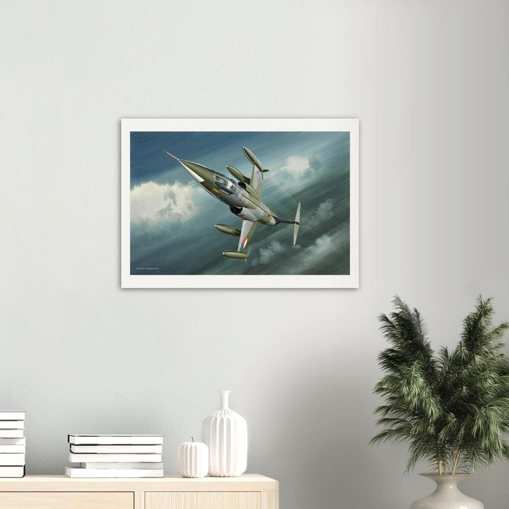 Thijs Postma - Poster - Lockheed F-104G D-8289 Of The KLu Going Ballistic Poster Only TP Aviation Art 