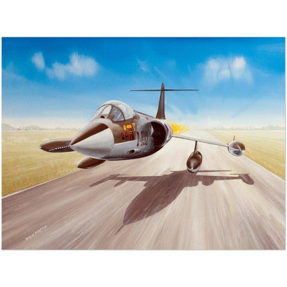 Thijs Postma - Poster - Lockheed F-104G KLu D-8332 On The Deck Poster Only TP Aviation Art 45x60 cm / 18x24″ 
