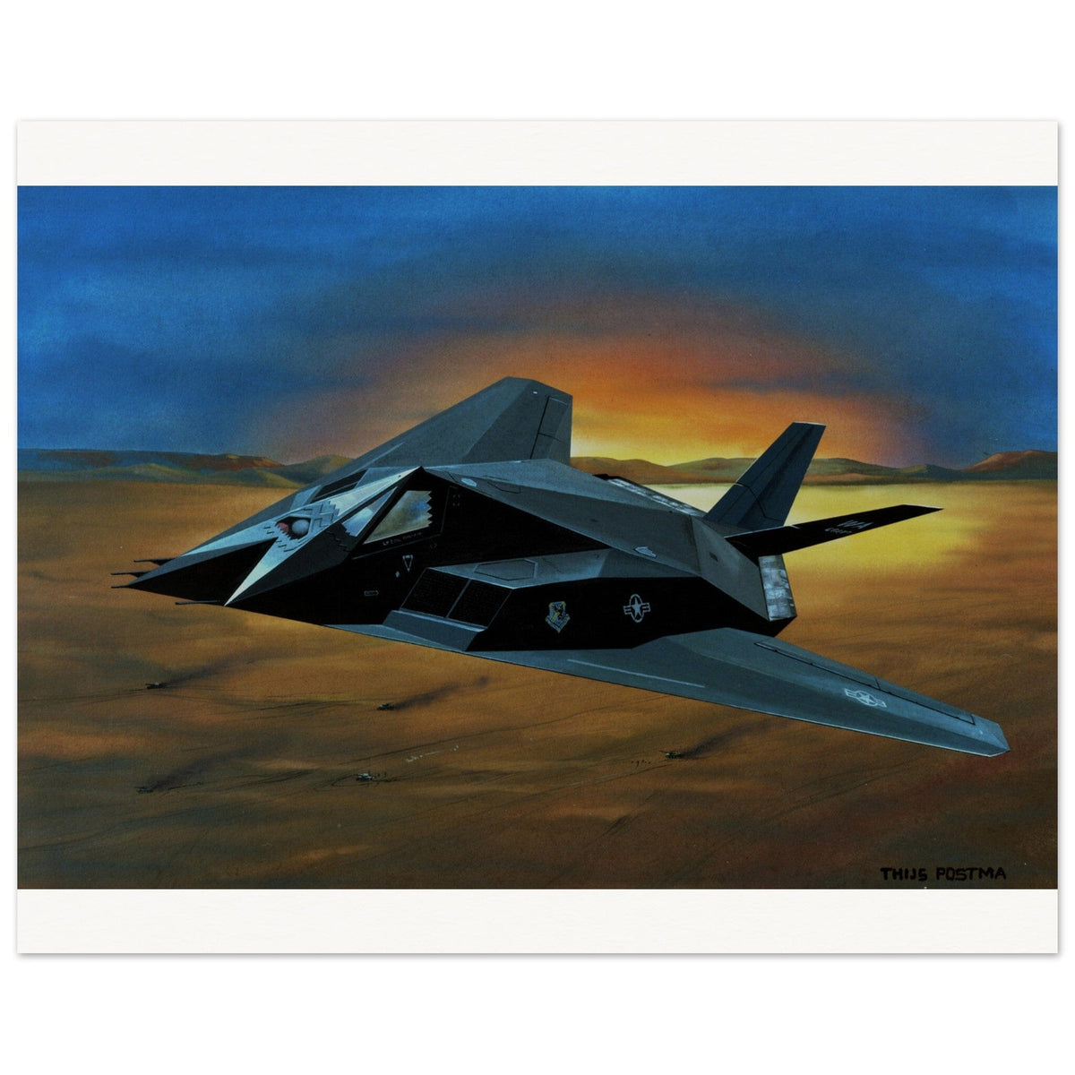 Thijs Postma - Poster - Lockheed F-117 Nighthawk Over Desert – TP ...