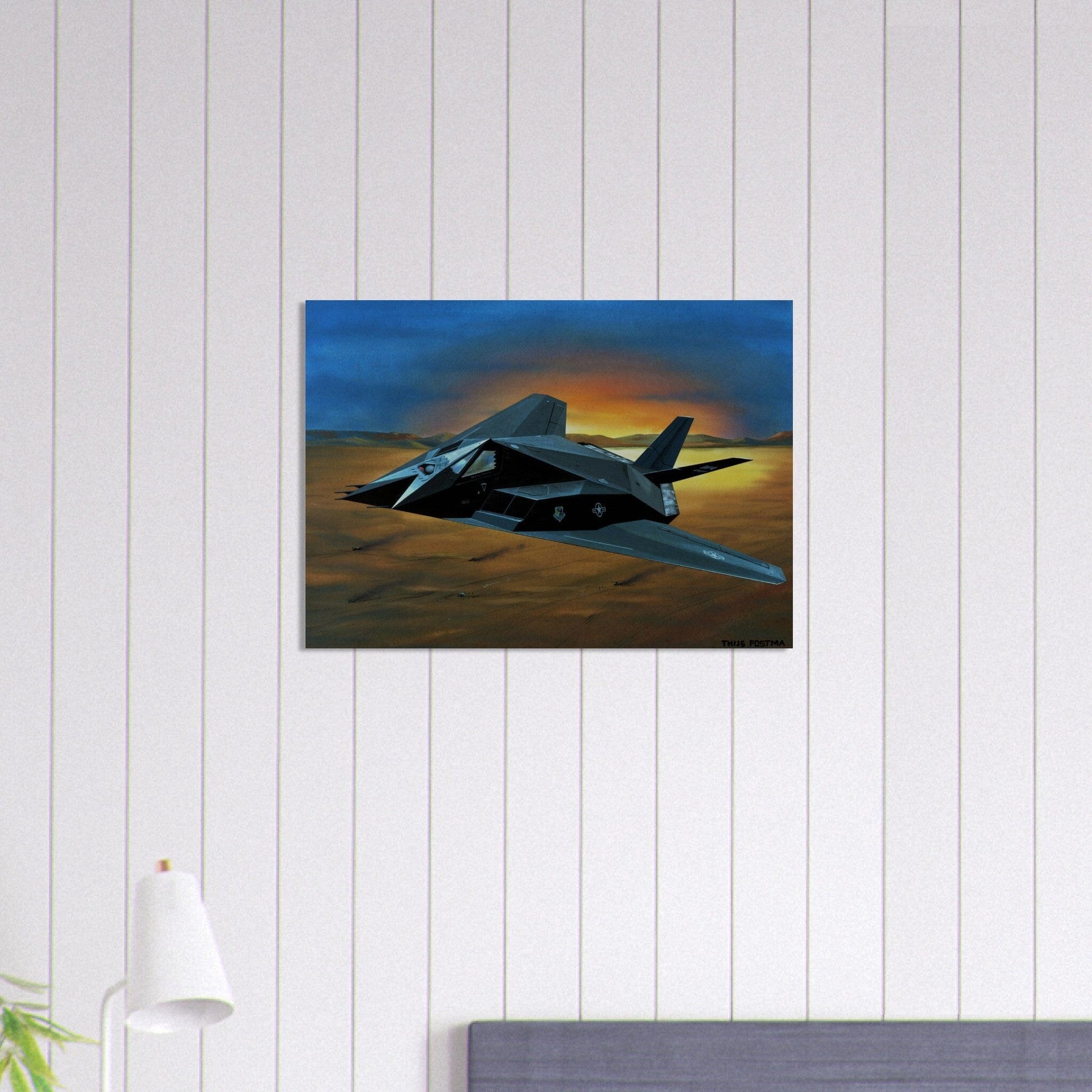 Thijs Postma - Poster - Lockheed F-117 Nighthawk Over Desert Poster Only TP Aviation Art 