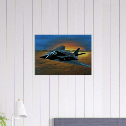 Thijs Postma - Poster - Lockheed F-117 Nighthawk Over Desert Poster Only TP Aviation Art 