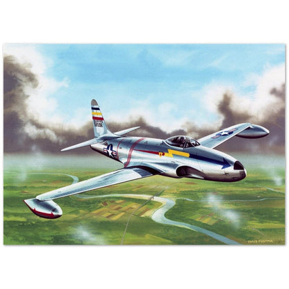 Thijs Postma - Poster - Lockheed F-80B Of The 36th Fighter Group Poster Only TP Aviation Art 