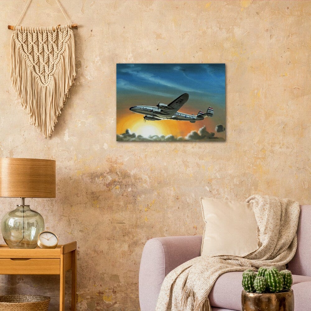 Thijs Postma - Poster - Lockheed L-049 Constellation PH-TAV Seeing The Sun Poster Only TP Aviation Art 