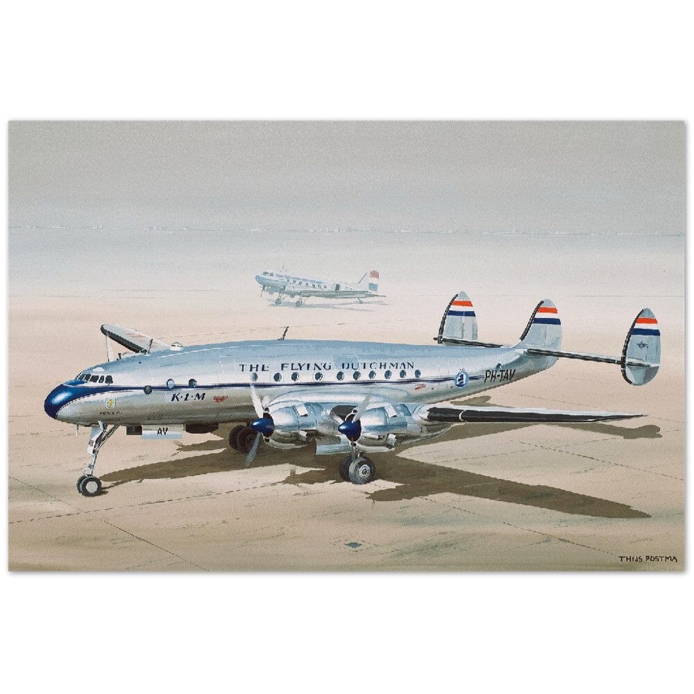 Thijs Postma - Poster - Lockheed L-049 PH-TAV Ground Poster Only TP Aviation Art 40x60 cm / 16x24″ 