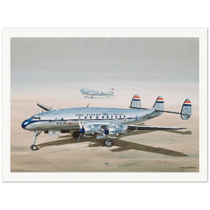 Thijs Postma - Poster - Lockheed L-049 PH-TAV Ground Poster Only TP Aviation Art 