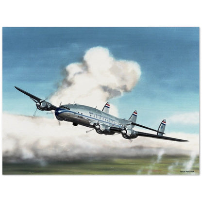Thijs Postma - Poster - Lockheed L-049 PH-TAV Venlo Flying Poster Only TP Aviation Art 45x60 cm / 18x24″ 