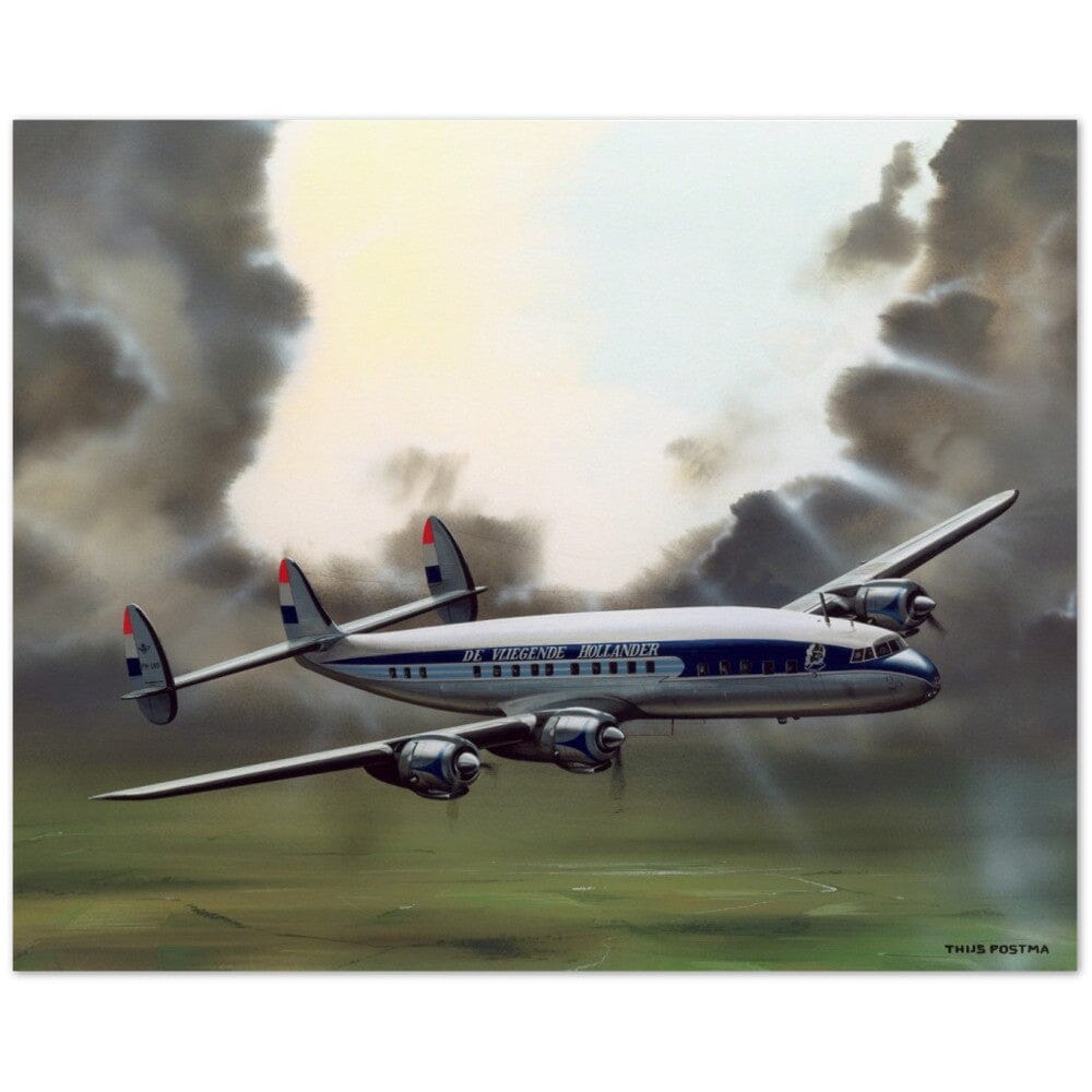 Thijs Postma - Poster - Lockheed L-1049 PH-LKD Open Skies Poster Only TP Aviation Art 40x50 cm / 16x20″ 