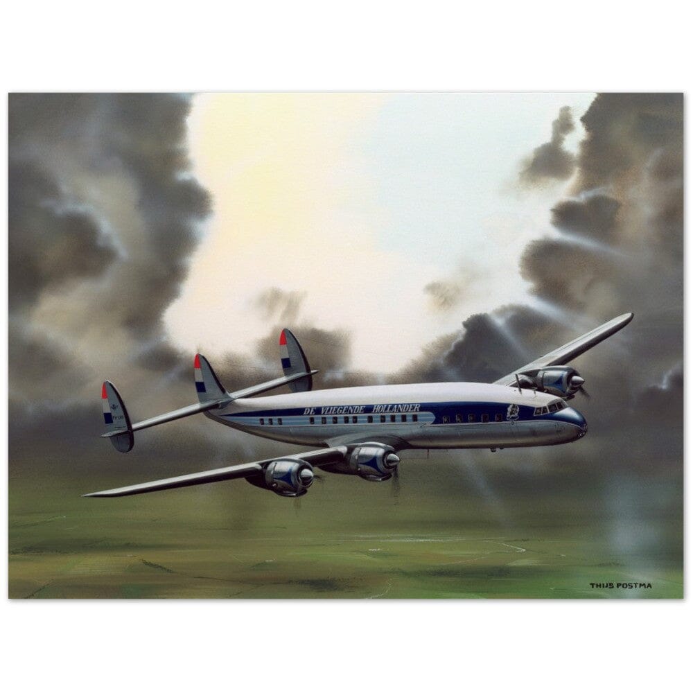 Thijs Postma - Poster - Lockheed L-1049 PH-LKD Open Skies Poster Only TP Aviation Art 45x60 cm / 18x24″ 