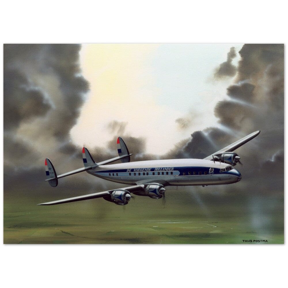 Thijs Postma - Poster - Lockheed L-1049 PH-LKD Open Skies Poster Only TP Aviation Art 50x70 cm / 20x28″ 