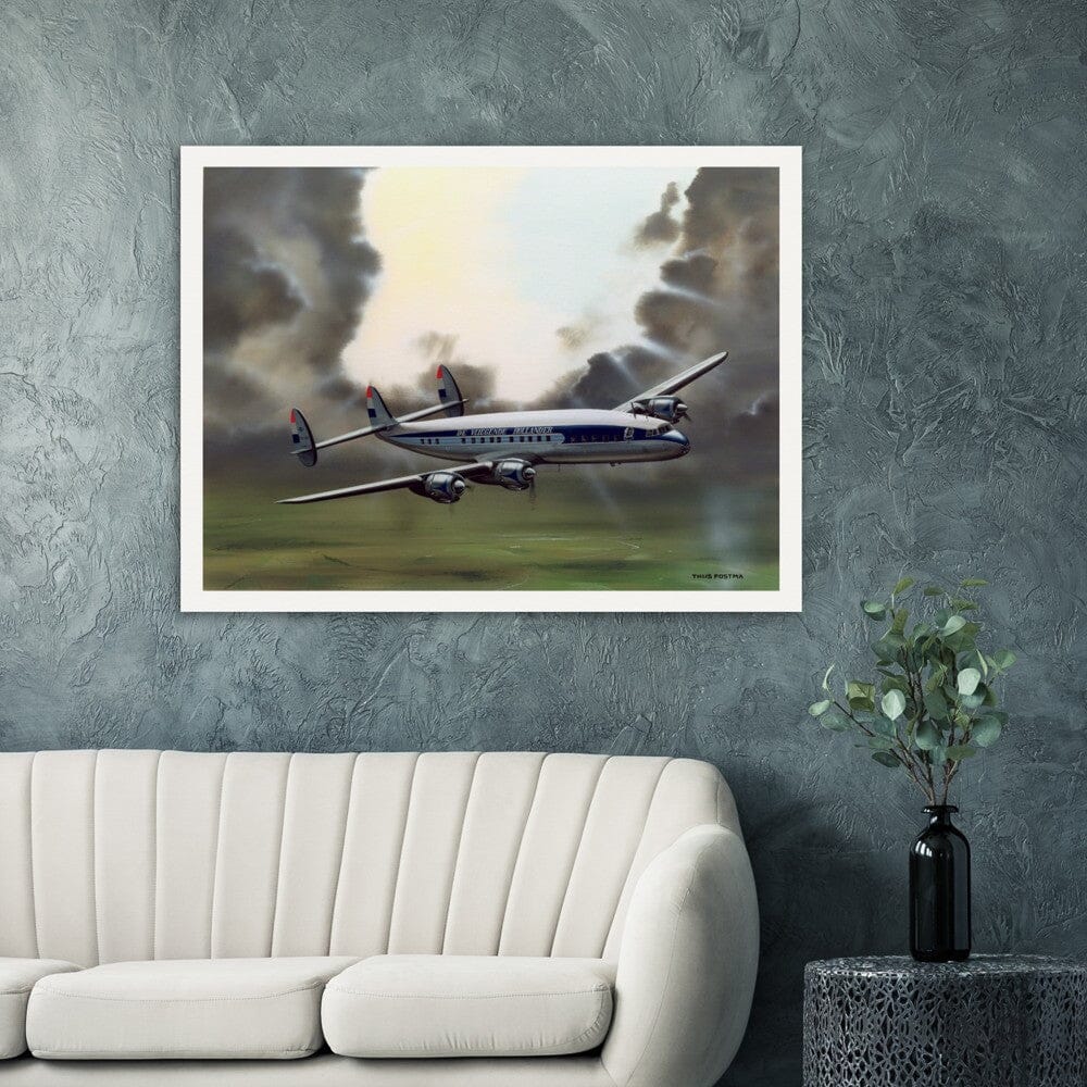 Thijs Postma - Poster - Lockheed L-1049 PH-LKD Open Skies Poster Only TP Aviation Art 