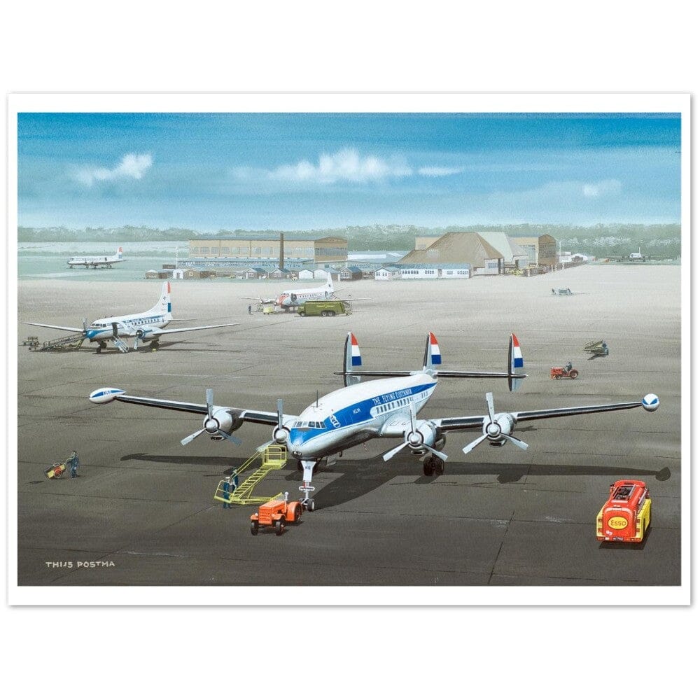 Thijs Postma - Poster - Lockheed L-1049 Super Constellation PH-LKC 1965 Poster Only TP Aviation Art 60x80 cm / 24x32″ 