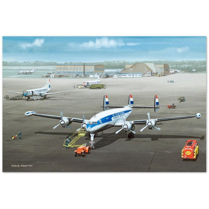 Thijs Postma - Poster - Lockheed L-1049 Super Constellation PH-LKC 1965 Poster Only TP Aviation Art 60x90 cm / 24x36″ 