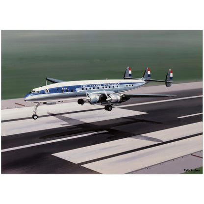 Thijs Postma - Poster - Lockheed L-1049C KLM PH-LKP Poster Only TP Aviation Art 50x70 cm / 20x28″ 