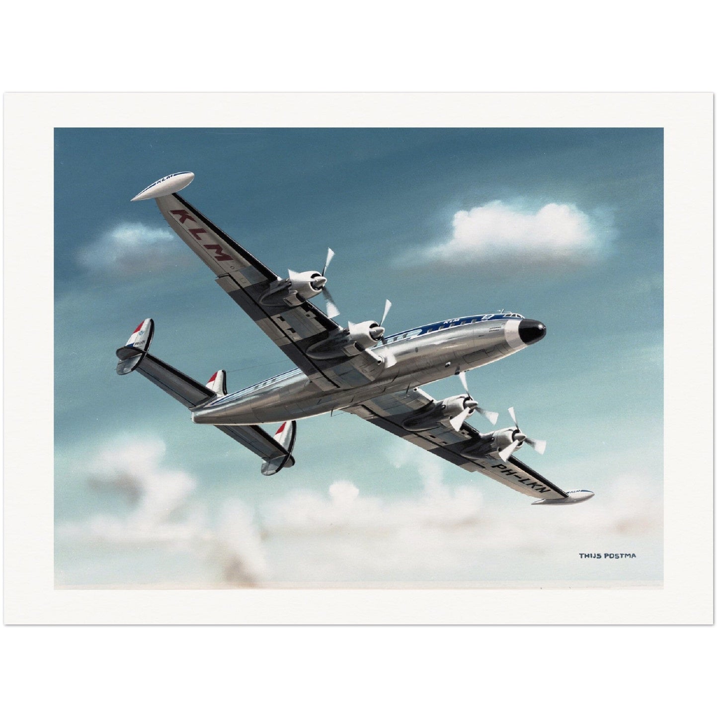 Thijs Postma - Poster - Lockheed L-1049H KLM PH-LKN Poster Only TP Aviation Art 