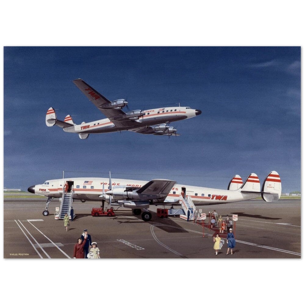 Thijs Postma - Poster - Lockheed L-1649 Starliner Poster Only TP Aviation Art 50x70 cm / 20x28″ 