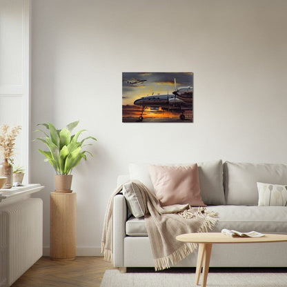 Thijs Postma - Poster - Lockheed L-749 NEI Sunset Poster Only TP Aviation Art 