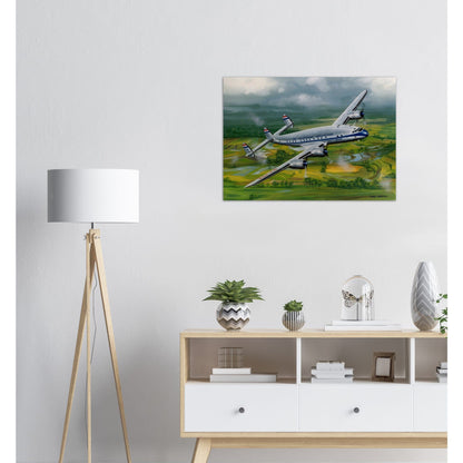Thijs Postma - Poster - Lockheed L-749 Over Sawahs Poster Only TP Aviation Art 