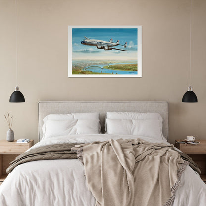 Thijs Postma - Poster - Lockheed L-749 PH-TFE Utrecht Poster Only TP Aviation Art 
