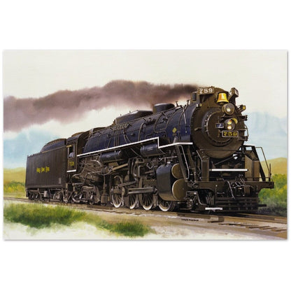 Thijs Postma - Poster - Locomotive Nickel Plate 759 Poster Only TP Aviation Art 40x60 cm / 16x24″ 