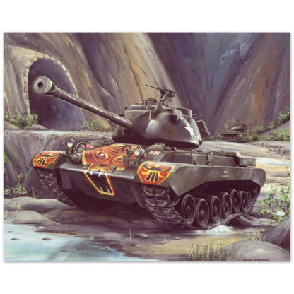 Thijs Postma - Poster - M-48 Patton Tank Poster Only TP Aviation Art 40x50 cm / 16x20″ 