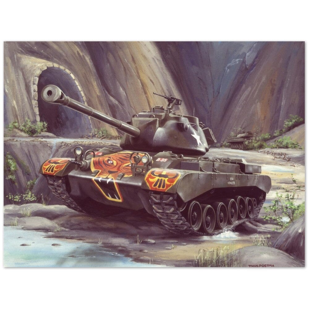 Thijs Postma - Poster - M-48 Patton Tank Poster Only TP Aviation Art 45x60 cm / 18x24″ 