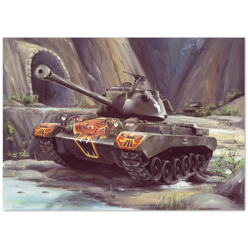 Thijs Postma - Poster - M-48 Patton Tank Poster Only TP Aviation Art 50x70 cm / 20x28″ 