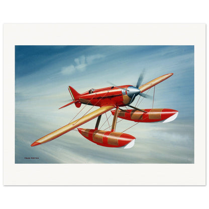 Thijs Postma - Poster - Macchi MC.72 World Speed Record Floatplanes 1933-1934 Poster Only TP Aviation Art 40x50 cm / 16x20″ 