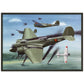 Thijs Postma - Poster - Martin 139 KNIL Attacking Japanese - Metal Frame Poster - Metal Frame TP Aviation Art 50x70 cm / 20x28″ Black 