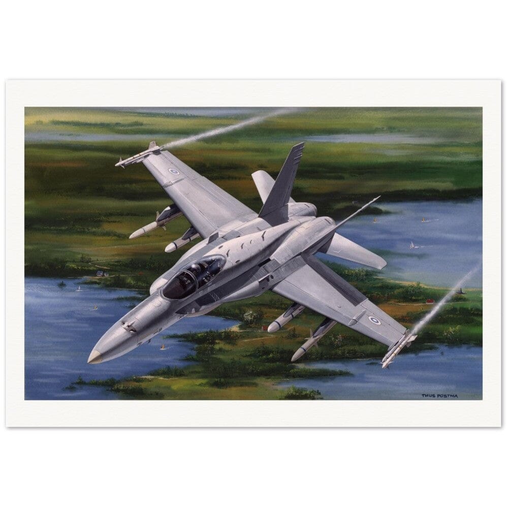 Thijs Postma - Poster - McDonnell Douglas F/A-18C Over Finland Poster Only TP Aviation Art 