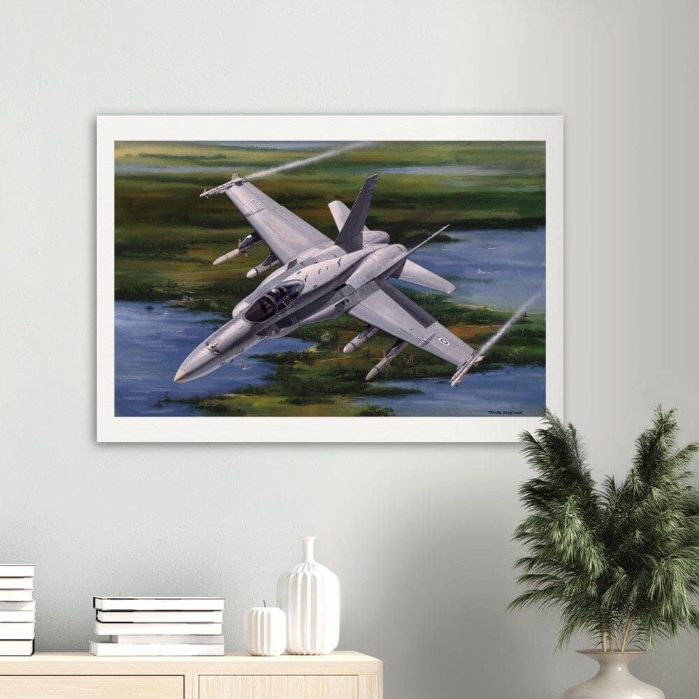 Thijs Postma - Poster - McDonnell Douglas F/A-18C Over Finland Poster Only TP Aviation Art 