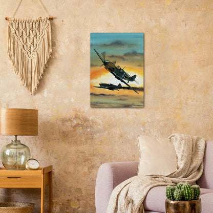 Thijs Postma - Poster - Messerschmitt Bf 109E Shot A Lavochkin LaGG-3 Poster Only TP Aviation Art 