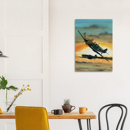 Thijs Postma - Poster - Messerschmitt Bf 109E Shot A Lavochkin LaGG-3 Poster Only TP Aviation Art 