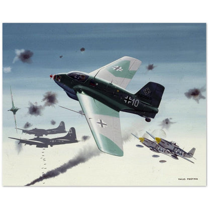 Thijs Postma - Poster - Messerschmitt Me 163 Komet Attacking B-17s Poster Only TP Aviation Art 40x50 cm / 16x20″ 