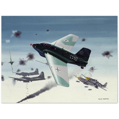 Thijs Postma - Poster - Messerschmitt Me 163 Komet Attacking B-17s Poster Only TP Aviation Art 60x80 cm / 24x32″ 