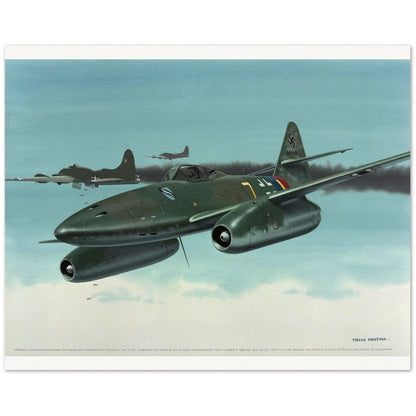 Thijs Postma - Poster - Messerschmitt Me 262 Attacked A B-17 ‘Flying Fortress' Poster Only TP Aviation Art 40x50 cm / 16x20″ 